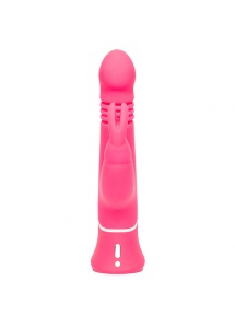 Wibrator posuwisty - Happy Rabbit Thrusting Realistic Pink  