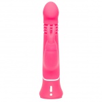 Wibrator posuwisty - Happy Rabbit Thrusting Realistic Pink  