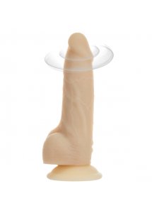 Wibrator realistyczny z rotacją - Naked Addiction Rotating & Vibrating Dong with Remote 7.5 Inch Vanilla   