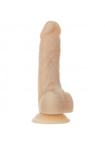 Wibrator realistyczny z rotacją - Naked Addiction Rotating & Vibrating Dong with Remote 7.5 Inch Vanilla   