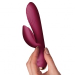 Gruby Wibrator podwójny stymulujący łechtaczkę - Rocks-Off Every Girl Rabbit Vibrator   Czerwony