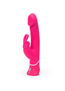 Wibrator z masażerem łechtaczki - Happy Rabbit Realistic Dual Density Rabbit Vibrator   