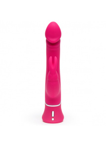 Wibrator z masażerem łechtaczki - Happy Rabbit Realistic Dual Density Rabbit Vibrator   