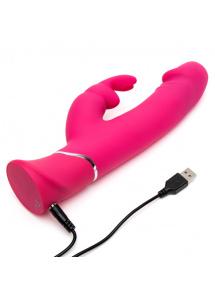Wibrator z masażerem łechtaczki - Happy Rabbit Realistic Dual Density Rabbit Vibrator   