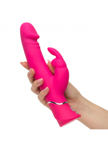 Wibrator z masażerem łechtaczki - Happy Rabbit Realistic Dual Density Rabbit Vibrator   