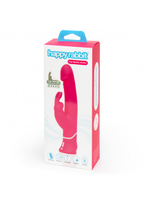 Wibrator z masażerem łechtaczki - Happy Rabbit Realistic Dual Density Rabbit Vibrator   