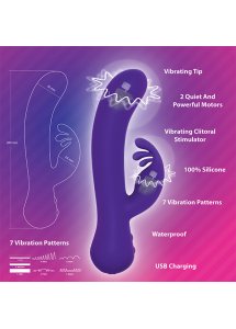 Wibrator z masażerem łechtaczki - Swan The Empress Swan  