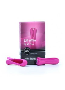 Wibrator z nakładkami silikonowymi Key by Jopen - Io Mini Massager różowy