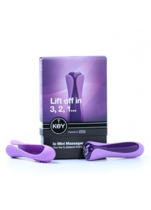 Wibrator z nakładkami silikonowymi Key by Jopen - Io Mini Massager fioletowy