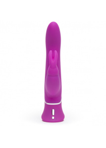 Wibrator z posuwem i masażerem - Happy Rabbit Curve Power Motion Rabbit Vibrator   