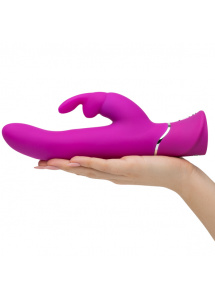 Wibrator z posuwem i masażerem - Happy Rabbit Curve Power Motion Rabbit Vibrator   