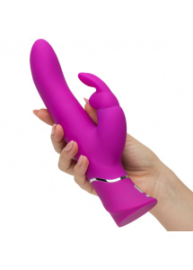 Wibrator z posuwem i masażerem - Happy Rabbit Curve Power Motion Rabbit Vibrator   