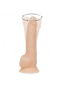 Wibrator z rotacją i przyssawką - Naked Addiction Rotating & Vibrating Dong 8 Inch Vanilla   