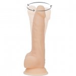 Wibrator z rotacją i przyssawką - Naked Addiction Rotating & Vibrating Dong 8 Inch Vanilla   