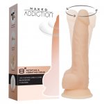 Wibrator z rotacją i przyssawką - Naked Addiction Rotating & Vibrating Dong 8 Inch Vanilla   