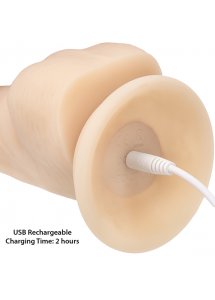 Wibrator z rotacją i przyssawką - Naked Addiction Rotating & Vibrating Dong 8 Inch Vanilla   