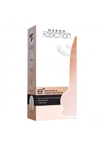 Wibrator z rotacją i przyssawką - Naked Addiction Rotating & Vibrating Dong 8 Inch Vanilla   