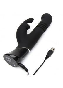 Wibrator z ruchem posuwistym - Fifty Shades of Grey Greedy Girl Rechargeable Thrusting G-Spot Rabbit Vib  