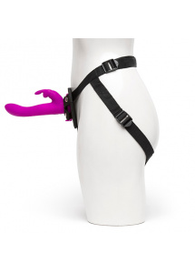 Wibrator z uprzężą - Happy Rabbit Vibrating Strap-On Harness Set   