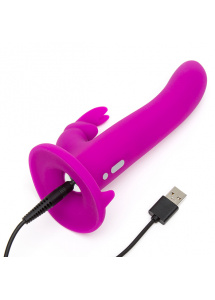 Wibrator z uprzężą - Happy Rabbit Vibrating Strap-On Harness Set   