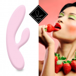 Wibrator ze stymulatorem - FeelzToys Lea Vibrator  Truskawka