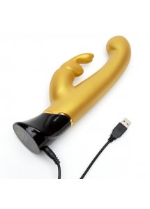 Wibrator ze stymulatorem - Fifty Shades of Grey G-Spot Rabbit Vibrator Złoty