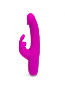 Wibrator realistyczny ze stymulatorem - Happy Rabbit Slimline Realistic USB Rechargeable Rabbit