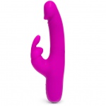 Wibrator realistyczny ze stymulatorem - Happy Rabbit Slimline Realistic USB Rechargeable Rabbit