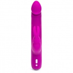 Wibrator realistyczny ze stymulatorem - Happy Rabbit Slimline Realistic USB Rechargeable Rabbit