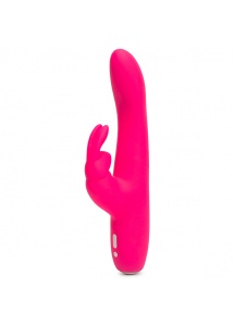 Wibrator wygięty ze stymulatorem - Happy Rabbit Slimline Curve USB Rechargeable Rabbit Vibrator 