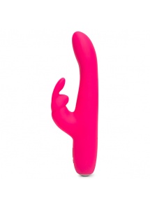 Wibrator wygięty ze stymulatorem - Happy Rabbit Slimline Curve USB Rechargeable Rabbit Vibrator 