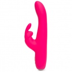 Wibrator wygięty ze stymulatorem - Happy Rabbit Slimline Curve USB Rechargeable Rabbit Vibrator 