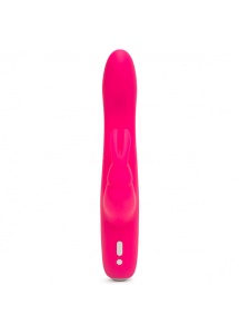 Wibrator wygięty ze stymulatorem - Happy Rabbit Slimline Curve USB Rechargeable Rabbit Vibrator 