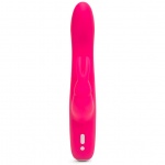 Wibrator wygięty ze stymulatorem - Happy Rabbit Slimline Curve USB Rechargeable Rabbit Vibrator 