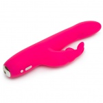 Wibrator wygięty ze stymulatorem - Happy Rabbit Slimline Curve USB Rechargeable Rabbit Vibrator 