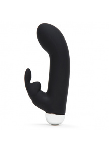 Wibrator ze stymulatorem łechtaczki - Fifty Shades of Grey Greedy Girl Rechargeable Mini Rabbit Vibrator  