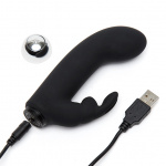 Wibrator ze stymulatorem łechtaczki - Fifty Shades of Grey Greedy Girl Rechargeable Mini Rabbit Vibrator  