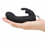 Wibrator ze stymulatorem łechtaczki - Fifty Shades of Grey Greedy Girl Rechargeable Mini Rabbit Vibrator  