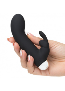 Wibrator ze stymulatorem łechtaczki - Fifty Shades of Grey Greedy Girl Rechargeable Mini Rabbit Vibrator  