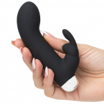 Wibrator ze stymulatorem łechtaczki - Fifty Shades of Grey Greedy Girl Rechargeable Mini Rabbit Vibrator  