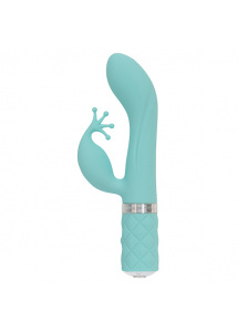 Wibrator ze stymulatorem łechtaczki - Pillow Talk Kinky Rabbit & G-Spot Vibrator   Zielony