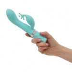 Wibrator ze stymulatorem łechtaczki - Pillow Talk Kinky Rabbit & G-Spot Vibrator   Zielony