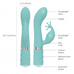 Wibrator ze stymulatorem łechtaczki - Pillow Talk Kinky Rabbit & G-Spot Vibrator   Zielony