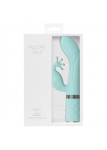 Wibrator ze stymulatorem łechtaczki - Pillow Talk Kinky Rabbit & G-Spot Vibrator   Zielony