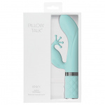 Wibrator ze stymulatorem łechtaczki - Pillow Talk Kinky Rabbit & G-Spot Vibrator   Zielony