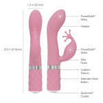 Wibrator ze stymulatorem łechtaczki - Pillow Talk Kinky Rabbit & G-Spot Vibrator   Różowy
