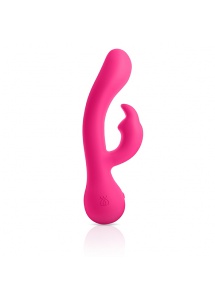 Wibrator ze stymulatorem łechtaczki - Jimmyjane Rabbit Vibrator Ruby Rabbit  