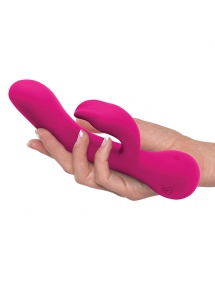 Wibrator ze stymulatorem łechtaczki - Jimmyjane Rabbit Vibrator Ruby Rabbit  