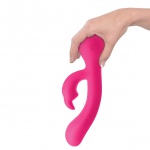Wibrator ze stymulatorem łechtaczki - Jimmyjane Rabbit Vibrator Ruby Rabbit  