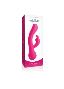 Wibrator ze stymulatorem łechtaczki - Jimmyjane Rabbit Vibrator Ruby Rabbit  